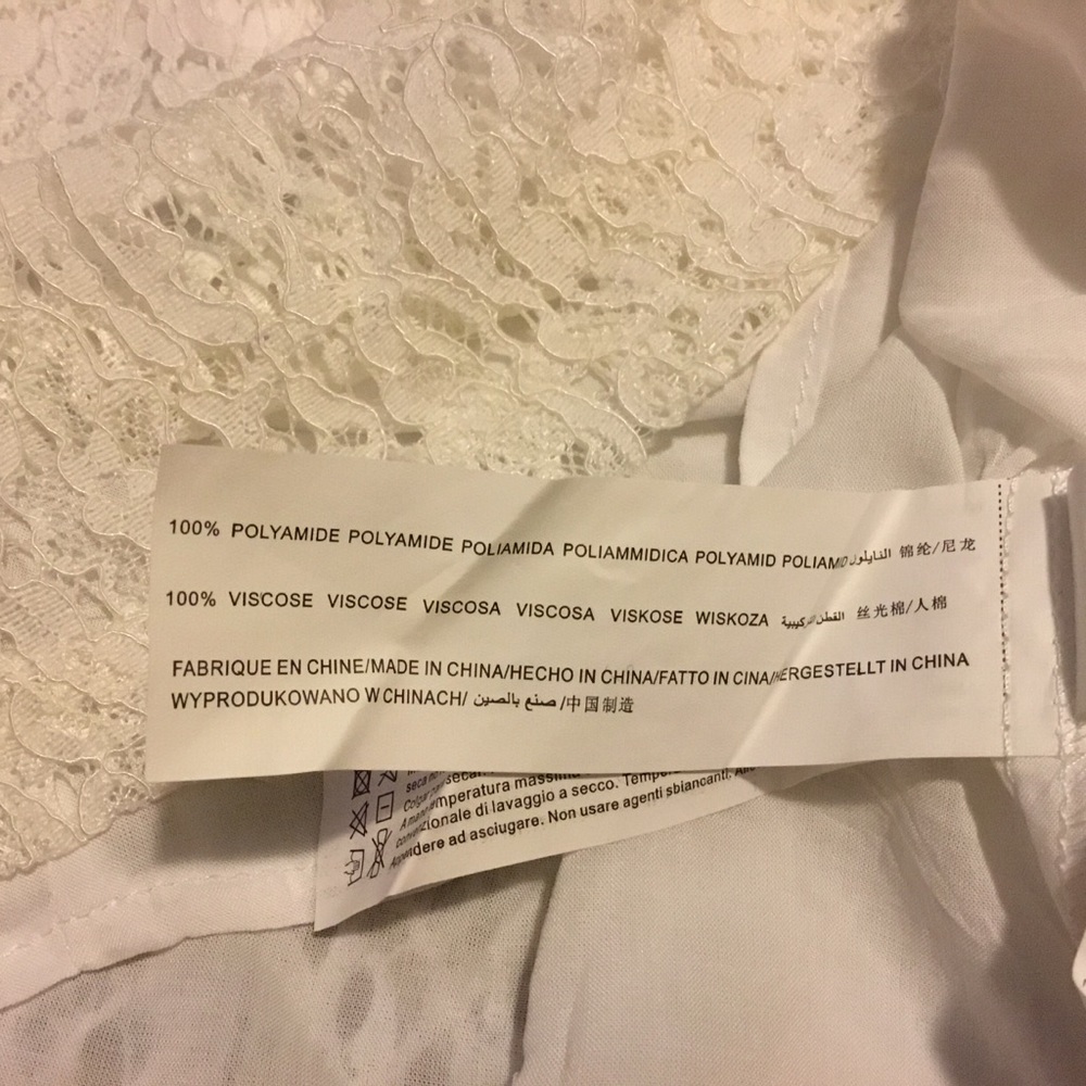 O2 Collection Lace Dress White Size Small #144 - Picture 8 of 9